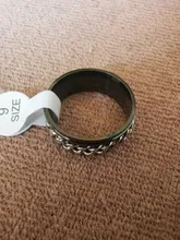 Letdiffery genial de acero inoxidable giratoria anillo de Spinner de calidad cadena Punk joyería de las mujeres para regalo de fiesta