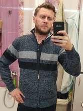 Suéteres de Cachemira cálidos para hombre, cárdigan de lana con cremallera, prendas de punto informales para hombre, ropa de chándal, novedad de 2021