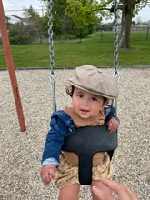 Sombrero en espiga plana para bebés, accesorios de forro suave de algodón, Vintage