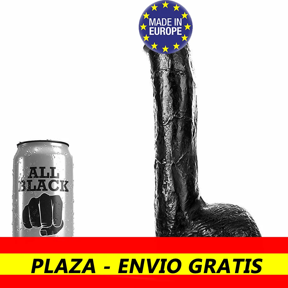 Consolador negro de vinilo AB14 дилдо Vinilo Fabricado en Europa|Дилдо| |