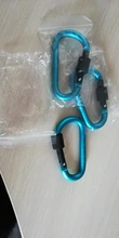 Mosquetón de escalada de 8cm Tipo de Bloqueo d, hebilla de mosquetón quickdraw, hebilla de aluminio colgante, hebilla de mochila, envío gratis