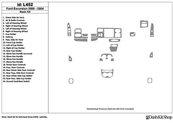 

Interior trim for Ford Excursion 2000-2004. Set L452.