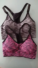 WANAYOU-Sujetador deportivo para mujer, Top acolchado con Tirantes finos ajustables para Fitness, correr, gimnasio, atlético, Sujetador deportivo de Yoga sin costuras