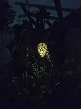 Led-Lantern Control Solar-Lamp Garden-Light Sensitive-Sensor Hanging Outdoor Olive-Shape
