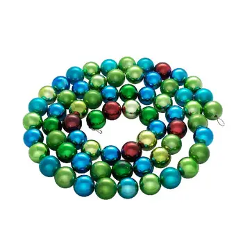 

Christmas chain shiny balls 3 cm 80 pcs multicolor 2,5 m snowmen ek0179