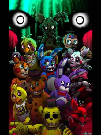 Плакат 5 Ночей с Фредди Five Nights at Freddy&amp#039s ФНАФ Аниматроники №20 А1 | Дом и сад