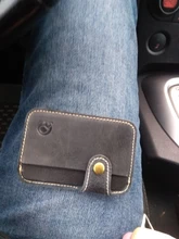 Tarjetero de cuero de negocios para hombre, billetera delgada con bloqueo, monedero, tarjetero