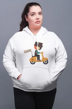 

Angemiel Wear İ Love Scooter White Women 'S Hooded Sweatshirt