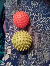 Pelota de Yoga y masajes con pinchos de PVC, 70mm, punto de disparo, deporte, Fitness, dolor en el pie, estrés, alivio del músculo, pelota de relajación, herramienta de cuidado saludable
