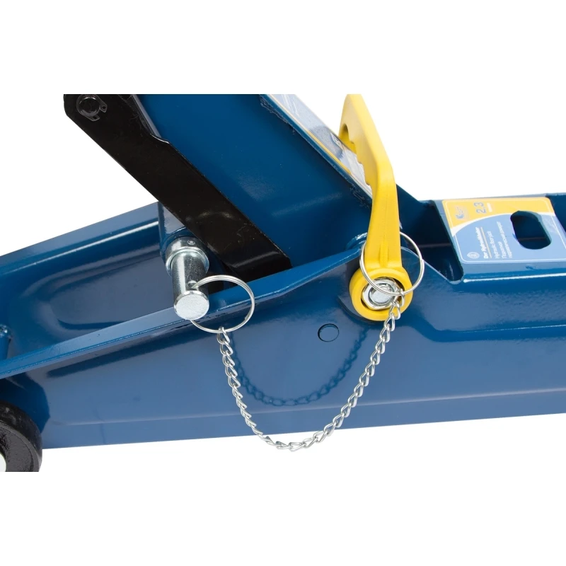 Домкрат подкатной KRAFT KT 820008 (предохранительный клапан, морозостойкое масло, вес - 9кг, макс. высота подъема - 35см