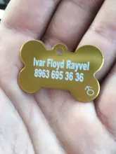 Dog-Tag Engraved-Id-Tags Pet-Nameplate-Pendant Labrador Anti-Lost Stainless-Steel Personalized