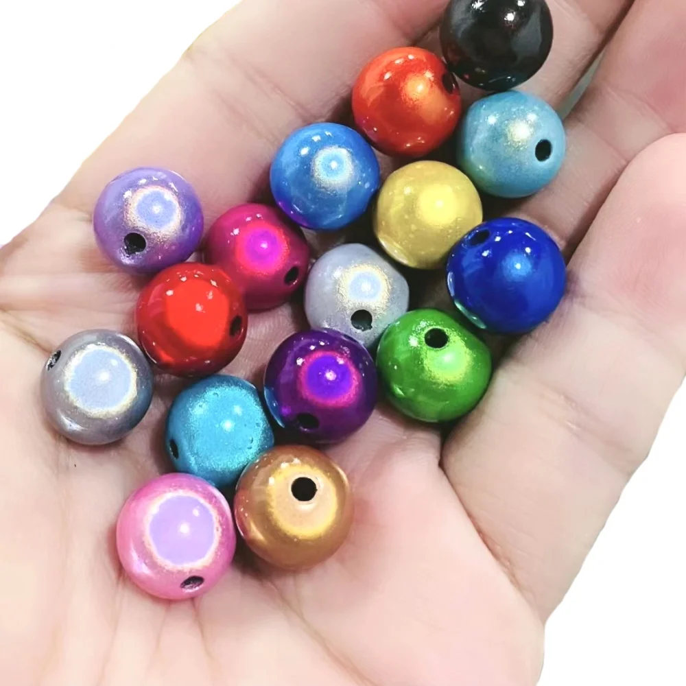 Fashion 3D Illusion Miracle Beads 4-30mm Reflective Jewelry  Loose Beads for Jewelry Making 3D Appearance Under Light