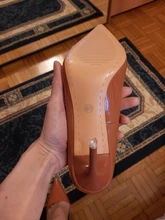 Zapatos de charol conciso para mujer, tacones de oficina puntiagudos, sexys, para fiesta, boda, poco profundos, Color Rojo