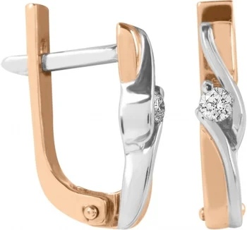 

Ivel earrings with 2 diamonds in red gold