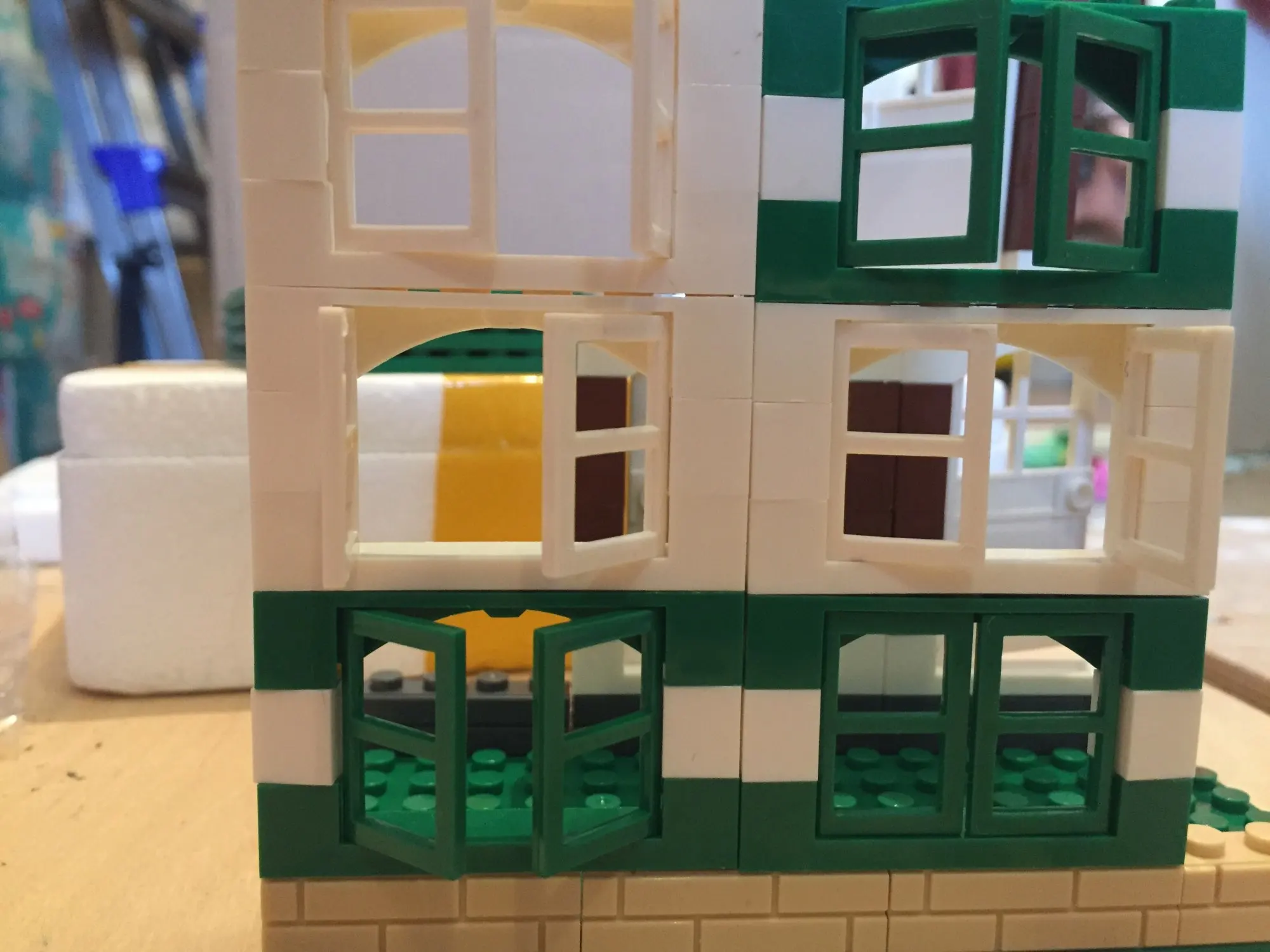 DIY bloki cegły budowlane drzwi i okna 3 sztuk edukacyjne montaż klocki dla dzieci kompatybilny z marek