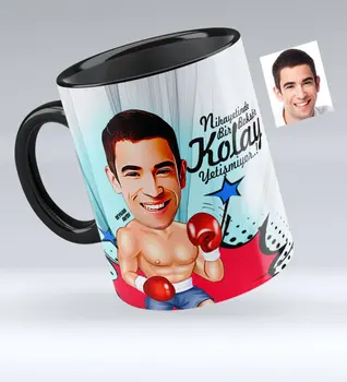 

Personalized Mr Boxer Caricature Of Black Mug cup-1