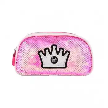 

Fuchsia Double Crown case with Led light and sequins