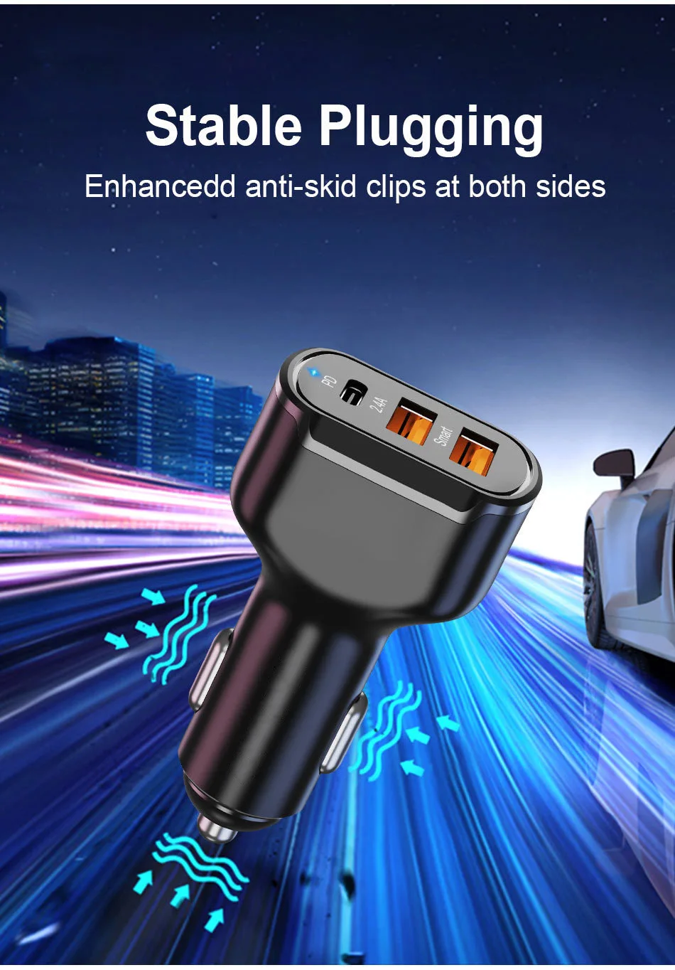 30W PD USB Type C Car Charger Quick Charge For iPhone 12 11 Pro Max Xiaomi Huawei Samsung QC 3.0 Car Phone Charger Fast Charging