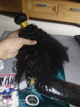 Extensión de pelo rizado Afro, 1-2-3-4, oferta de extensiones de cabello humano Remy, Color Natural, 100%, 8-20 pulgadas