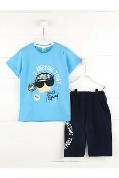 

2020 New Summer Baby Boys Fashion Print Letter Suit Children's Casual Small printed hand Old Cotton Sets Children's Clothing