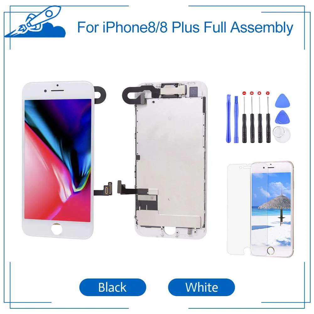 

Full Assembly For iPhone 8 Plus OEM LCD Completed With Camera Speaker iPhone8 Screen Replacement Display With 3D Touch ID Parts