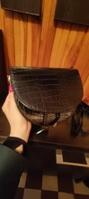 Buylor-bandoleras de lujo con estampado de cocodrilo para mujer, bolso de mano, bandolera de mujer, bandolera de cuero de PU medio redondo