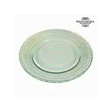 Плоское блюдо из переработанного стекла(28x28x2 см) для кухни Bravissima