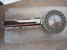 Cabezal de ducha de doble cara, regadera de doble función, ahorro de agua, redondo, ABS, cromado, de mano de alta presión