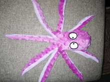 Juguete de peluche suave con 8 patas de pulpo para perros, juguete interactivo para jugar al aire libre, con sonido sonoro, juguete dental para masticar