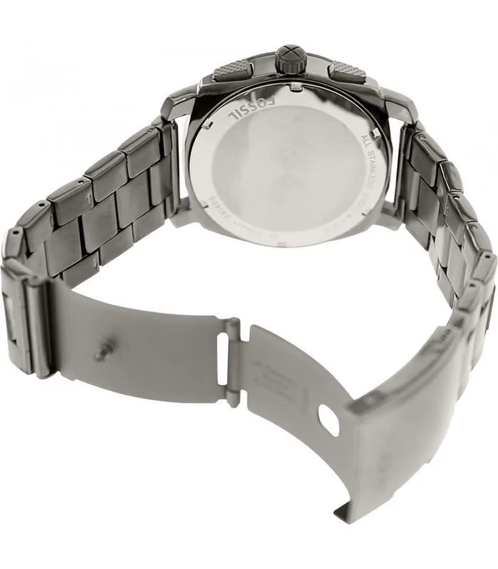 Часы FOSSIL MACHINE, стальные часы CHRONO QUARTZ FS4931