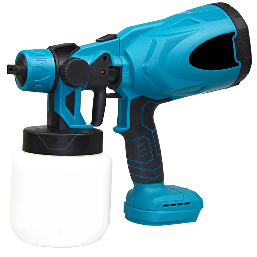 800ML Electric Spray Gun Cordless Paint Sprayer Auto Furniture Steel Coating Airbrush Compatible