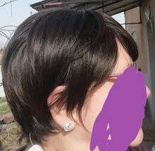 Synthetic Wigs Bangs Highlights-Short Natural-Hair Brown Black Alan Eaton Women Heat-Resistant