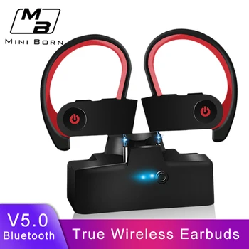 

MiniBorn True Wireless Earbuds Earhook Earphone Headphone TWS Wireless Bluetooth V5.0 Headset