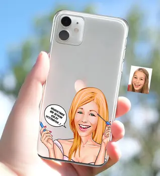 

Personalized Women 'S Easy Grow Caricature of iPhone 11 Thin Transparent Silicone Phone Kapağı-7