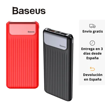 

Baseus portable 3.0 fast charge power bank large capacity 10000 mAh with Digital display and dual input and output