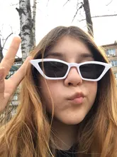 Gafas de sol con forma de ojo de gato para mujer, anteojos de sol femeninos, de diseño de marca, con espejo negro, triangulares, con protección UV400