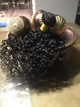 Ishow-extensiones de cabello humano Remy, Pelo Rizado malayo, Color natural, compra 1/3/4 mechones, mechones rizados gruesos