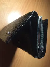 HH-cartera corta de piel auténtica de cocodrilo para mujer, cierre con cremallera, bolso pequeño de gran capacidad con Piel De Becerro de cocodrilo