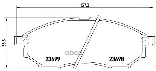 Колодки Тормозные Nissan Murano/Pathfinder/Qashqai/Renault Koleos Передние Brembo P56058 Brembo арт. P56058