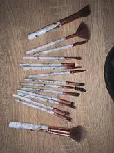 FLD5/15 Uds. Conjunto de brochas de maquillaje, polvo cosmético, sombra de ojos, base de colorete, fusión para belleza, pincel para maquillaje