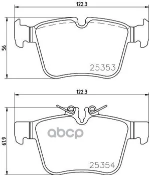 

Brake pads disc rear. Mercedes-Benz (BBDC) C-Class (W205) 08/14- / Mercedes-Benz C-Class Brembo item No. p50122