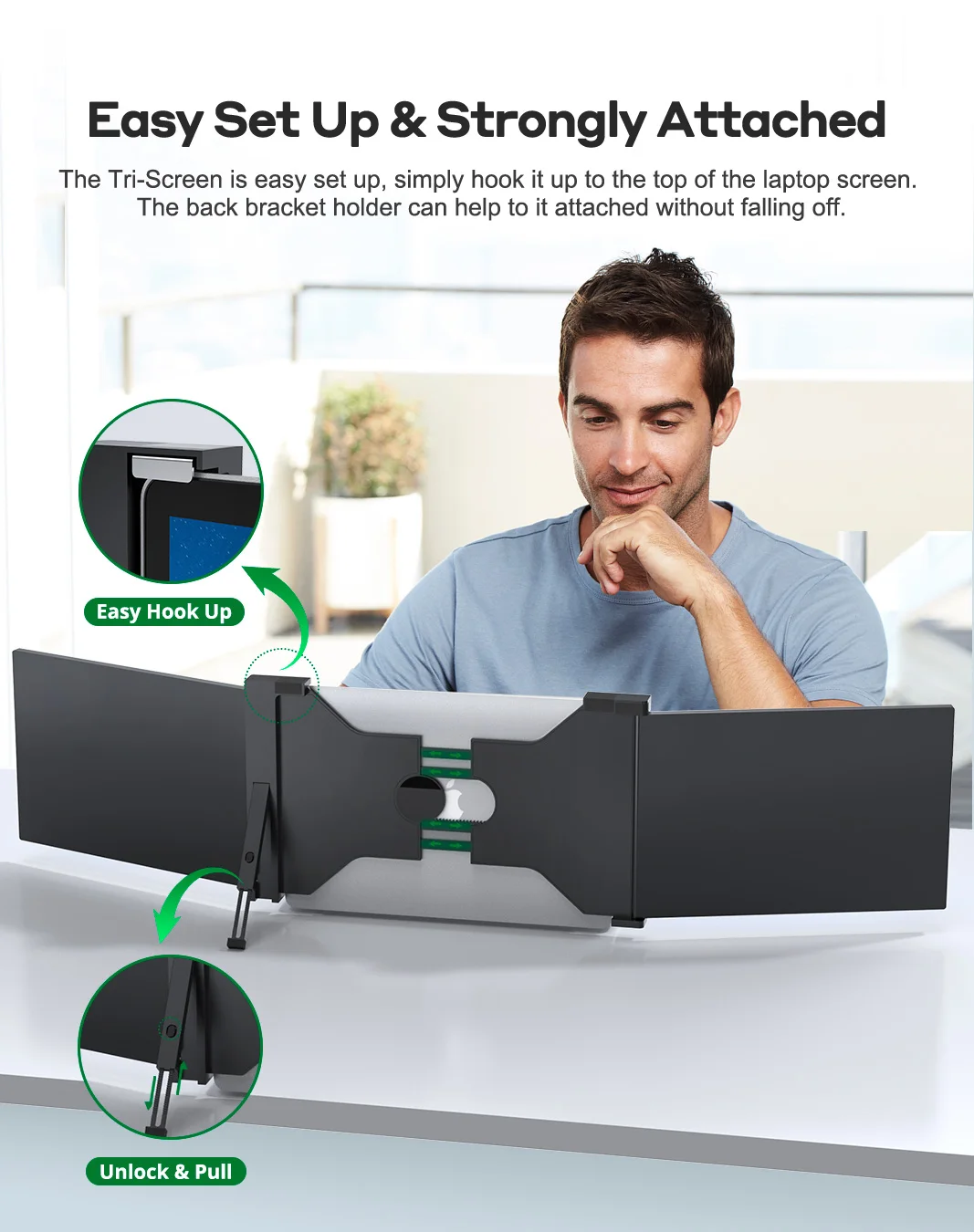 UPERFECT   Ʈ ȭ Ȯ HDMI/Type-C ÷  ÷ ӿ Ʈ  13.3 &-16& Windows Chrome Mac