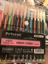 12 unids/set juego de bolígrafos de Gel de brillo bolígrafos para la escuela Oficina libro para colorear para adultos revistas dibujo garabatos arte marcadores de pluma de promoción