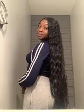 Peluca natural de cabello sintético para mujeres negras, pelo largo de onda de agua de 42 pulgadas, fibra de alta temperatura, Rubio, degradado, marrón