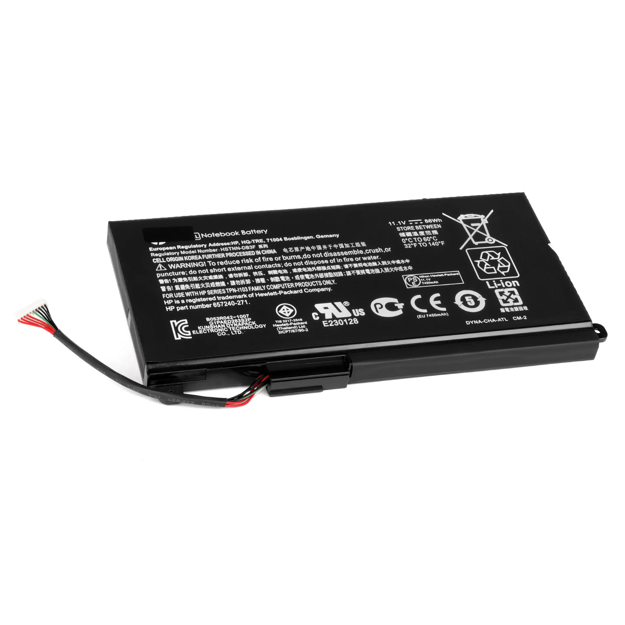 Аккумулятор (батарея) для ноутбука HP 17-3000. (11.1V 7450mAh) PN: HSTNN-DB3F ORIGINAL |