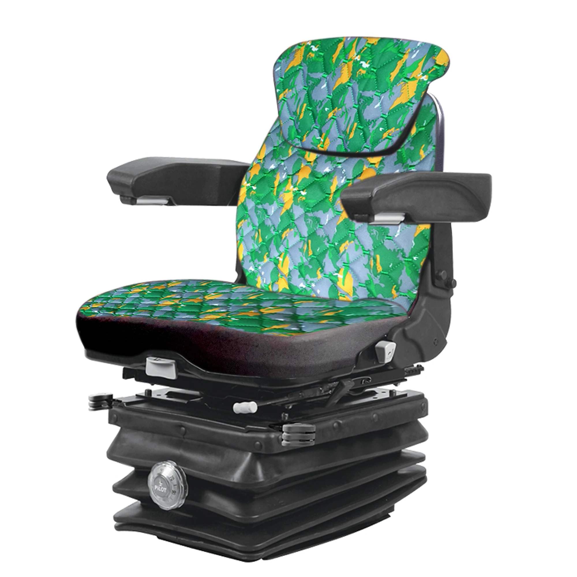 Binbir Trend Heavy Duty Tractor Seat Cover For Cabinet Tractors Without Headrest, Forklift Seat Cover, Camuflage Pattern, 8 Colors (Black Leather - View #8