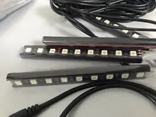 Tira de luces LED RGB con control remoto por voz para coche, diseño Interior, decorativa, Ambiental dinámico