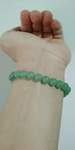 Ling Xiang-pulsera de Aventurina verde para hombre y mujer, joyería natural de moda, 4-12mm, accesorios y amuletos