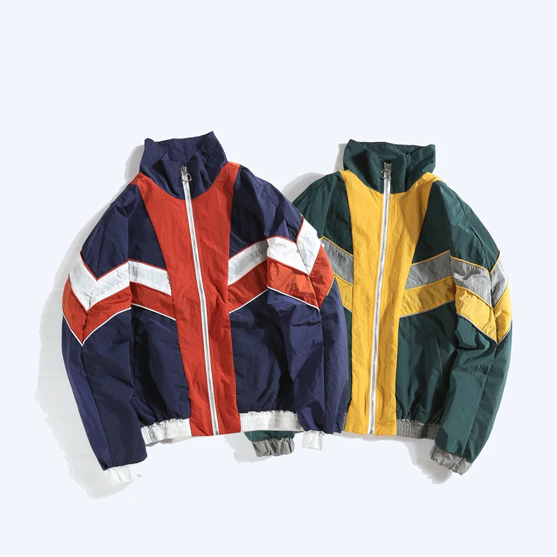 

2019 Autumn Retro Vintage Jacket Windbreaker Jacket Hip Hop Streetwear Bomber Zipper Jacket