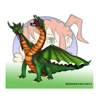 

Dragon 2 heads _ Verde_Figura PVC